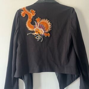 Theory Leather Women's Jacket with Embellishment on back